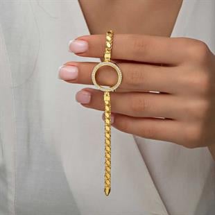 Hk Gümüş Kadın Bileklik Çeyrek Takılabilen Altın Kaplama |Gümüş Takı Hediyelik Ürünler