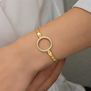 Hk Gümüş Kadın Bileklik Çeyrek Takılabilen Altın Kaplama |Gümüş Takı Hediyelik Ürünler