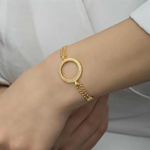 Hk Gümüş Kadın Bileklik Çeyrek Takılabilen Altın Kaplama |Gümüş Takı Hediyelik Ürünler