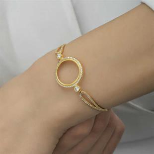 Hk Gümüş Kadın Bileklik Çeyrek Takılabilen Altın Kaplama |Gümüş Takı Hediyelik Ürünler