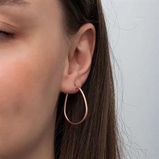 Hk Gümüş Kadın Küpe Damla Halka |Gümüş Takı Hediyelik Ürünler