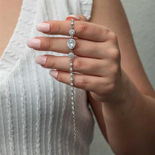 Hk Gümüş Kadın Bileklik Damla Su Yolu |Gümüş Takı Hediyelik Ürünler