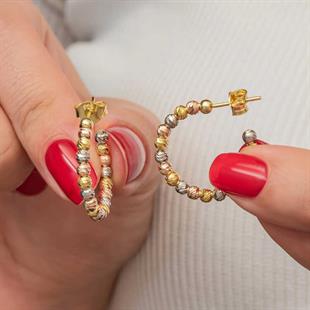 Hk Gümüş Kadın Küpe Dorika |Gümüş Takı Hediyelik Ürünler