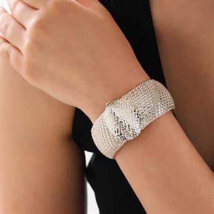 Hk Gümüş Kadın Bilezik Elişi Kalemli |Gümüş Takı Hediyelik Ürünler