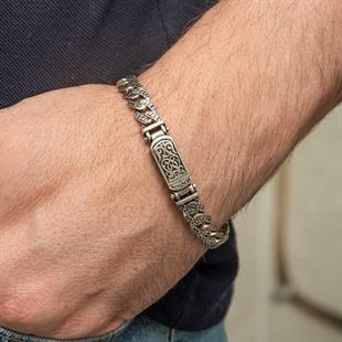 Hk Gümüş Erkek Bileklik Elişi Örgü Gurmet |Gümüş Takı Hediyelik Ürünler