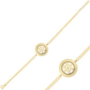 Hk Gümüş Kadın Bileklik Gold Kar Tanesi |Gümüş Takı Hediyelik Ürünler