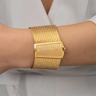 Hk Gümüş Kadın Bileklik Gold Trabzon Hasır |Gümüş Takı Hediyelik Ürünler