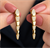 Hk Gümüş Gold Zirkon Taşlı Yılan Kadın Küpe | Gümüş Takı Hediyelik Ürünler