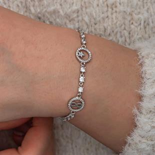 Hk Gümüş Kadın Bileklik Halka İçinde Şans |Gümüş Takı Hediyelik Ürünler