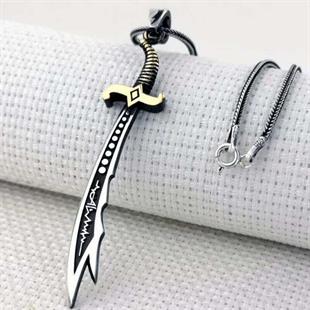 Hk Gümüş Erkek Kolye Hz. Ali Zülfikar Kılıcı |Gümüş Takı Hediyelik Ürünler