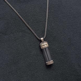 Hk Gümüş Erkek Kolye İçi Açılabilen Muska Kabı Cevşen |Gümüş Takı Hediyelik Ürünler