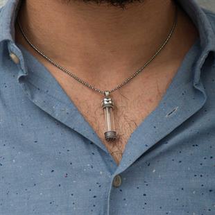 Hk Gümüş Erkek Kolye İçi Açılabilen Muska Kabı |Gümüş Takı Hediyelik Ürünler