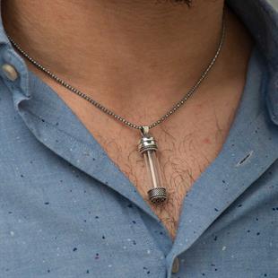 Hk Gümüş Erkek Kolye İçi Açılabilen Muska Kabı |Gümüş Takı Hediyelik Ürünler