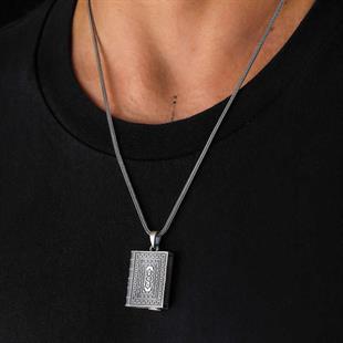 Hk Gümüş Erkek Kolye İçi Açılabilen Muskalık |Gümüş Takı Hediyelik Ürünler