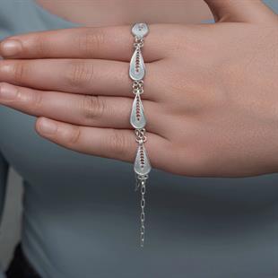 Hk Gümüş  Kadın Bileklik İnce Sanat Telkari|Gümüş Takı Hediyelik Ürünler