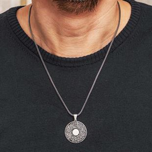 Hk Gümüş Erkek Kolye İnşirah Suresi |Gümüş Takı Hediyelik Ürünler