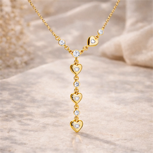 Hk Gümüş Kalbe Giden Yol Zarif Kadın Kolye|Gümüş Takı Hediyelik Ürünler