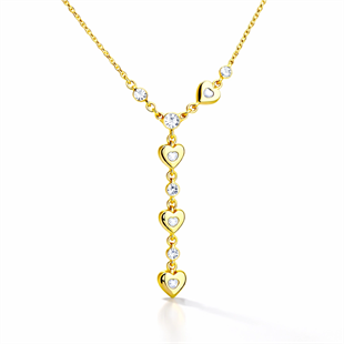 Hk Gümüş Kalbe Giden Yol Zarif Kadın Kolye|Gümüş Takı Hediyelik Ürünler