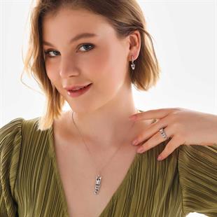 Hk ​Gümüş Kadın Set Kaplan Figürlü |Gümüş Takı Hediyelik Ürünler