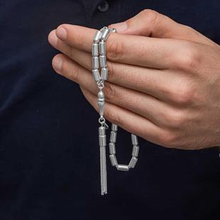 Hk Gümüş Erkek Tesbih Kapsül Kesim |Gümüş Takı Hediyelik Ürünler