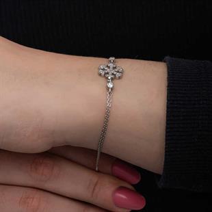 Hk Gümüş Kadın Bileklik Kar Tanesi |Gümüş Takı Hediyelik Ürünler