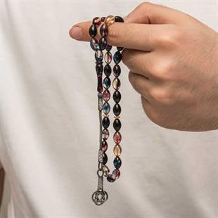 Hk Sıkma Kehribar Tesbih Gümüş Kazaz Püsküllü |Gümüş Takı Hediyelik Ürünler