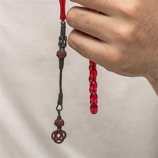 Hk Sıkma Kehribar Tesbih Gümüş Kazaz Püsküllü |Gümüş Takı Hediyelik Ürünler