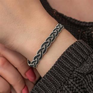 Hk Gümüş Kadın Bileklik Kazaziye Örgü|Gümüş Takı Hediyelik Ürünler