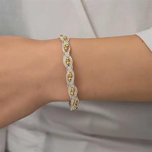 Hk Gümüş Kadın Bileklik Kazaziye Örgü|Gümüş Takı Hediyelik Ürünler