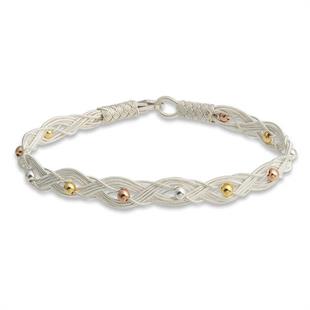 Hk Gümüş Kadın Bileklik Kazaziye Örgü|Gümüş Takı Hediyelik Ürünler