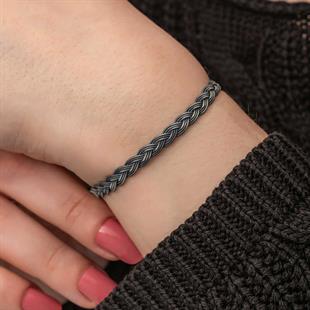 Hk Gümüş Kadın Bileklik Kazaziye Örgü|Gümüş Takı Hediyelik Ürünler