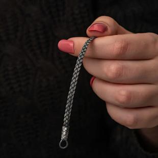 Hk Gümüş Kadın Bileklik Kazaziye Örgü|Gümüş Takı Hediyelik Ürünler