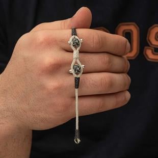 Hk Gümüş Erkek Bileklik Kazaziye Örgü|Gümüş Takı Hediyelik Ürünler