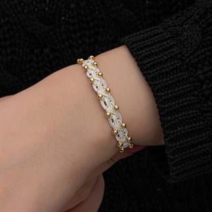 Hk Gümüş Kadın Bileklik Kazaziye Örgü|Gümüş Takı Hediyelik Ürünler