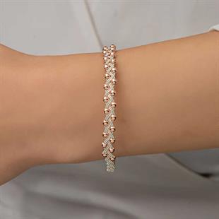 Hk Gümüş Kadın Bileklik Kazaziye Örgü|Gümüş Takı Hediyelik Ürünler