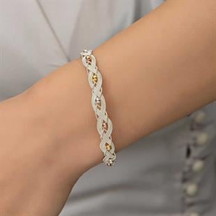 Hk Gümüş Kadın Bileklik Kazaziye Örgü|Gümüş Takı Hediyelik Ürünler