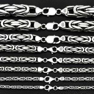 Hk Gümüş Kral Zincir 3 mm Köşeli|Gümüş Takı Hediyelik Ürünler