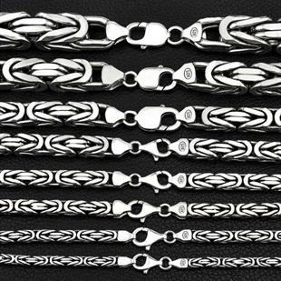 Hk Gümüş Kral Zincir 6 mm Köşeli|Gümüş Takı Hediyelik Ürünler