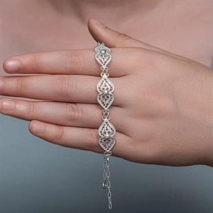 Hk Gümüş  Kadın Bileklik Motif Esintisi Telkari|Gümüş Takı Hediyelik Ürünler