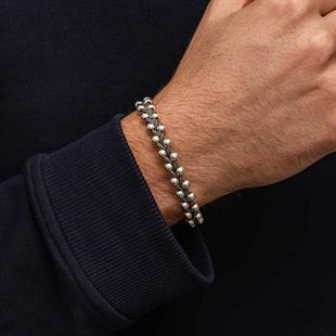 Hk Gümüş Erkek Bileklik Oksitli Toplu|Gümüş Takı Hediyelik Ürünler