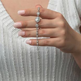 Hk Gümüş Kadın Bileklik Oval Su Yolu |Gümüş Takı Hediyelik Ürünler