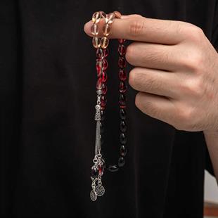 Hk Sıkma Kehribar Tesbih Gümüş Püskül |Gümüş Takı Hediyelik Ürünler