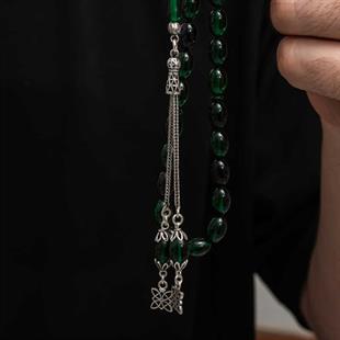 Hk Sıkma Kehribar Tesbih Gümüş Püskül |Gümüş Takı Hediyelik Ürünler