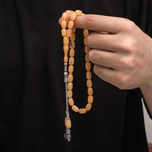 Hk Sıkma Kehribar Tesbih Gümüş Püskül |Gümüş Takı Hediyelik Ürünler