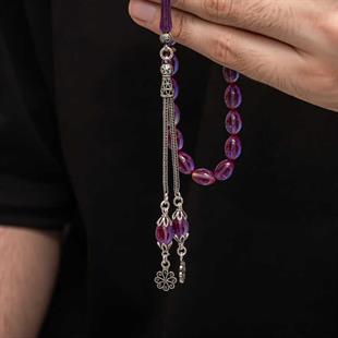 Hk Sıkma Kehribar Tesbih Gümüş Püskül |Gümüş Takı Hediyelik Ürünler