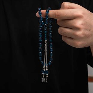 Hk Sıkma Kehribar Tesbih Gümüş Püskül |Gümüş Takı Hediyelik Ürünler