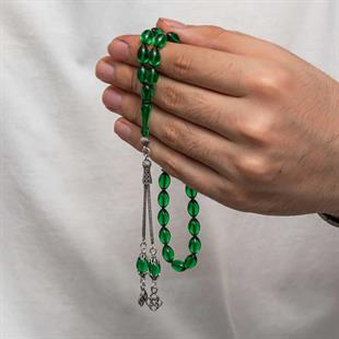 Hk Sıkma Kehribar Tesbih Gümüş Püsküllü |Gümüş Takı Hediyelik Ürünler