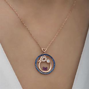 Gümüş Rose Anne Ve Bebek Sevgisi Bayan Kolye