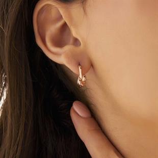 Hk Gümüş Kadın Küpe Rose Düğüm |Gümüş Takı Hediyelik Ürünler