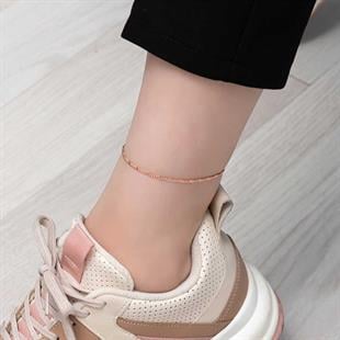 Hk Gümüş Halhal Rose Kalemli |Gümüş Takı Hediyelik Ürünler